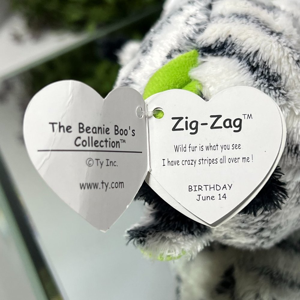 Ty Beanie Boo Small Zebra "Zig-Zag" - NEW - Picture 6 of 8